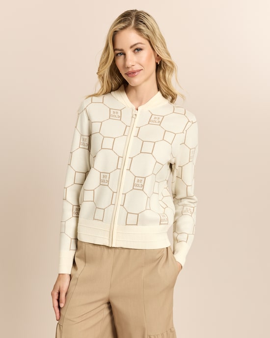Produktabbildung für Strickblouson mit Jacquard