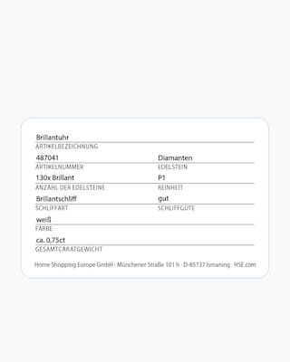 Produktabbildung 2 für Brillantuhr 0,75 ct
