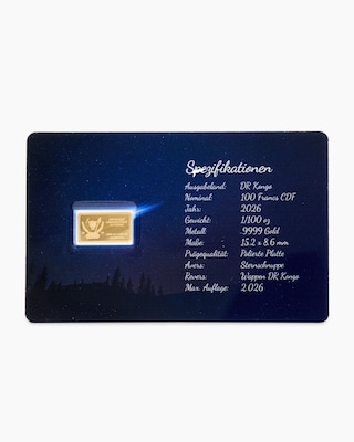 Produktabbildung 2 für Goldmünzbarren Sternschnuppe 2026