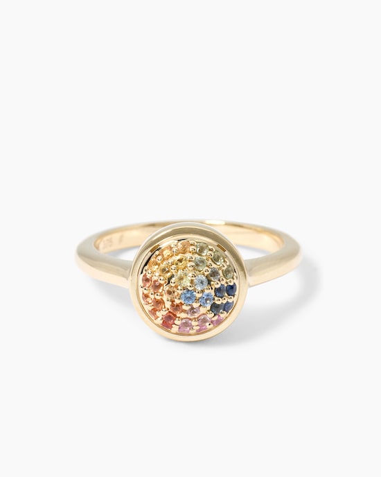 Produktabbildung für Spinning-Ring mit multicolor Saphiren