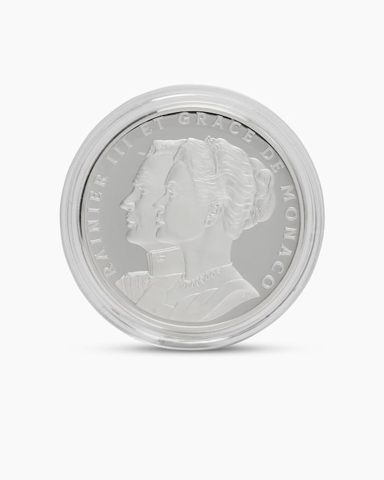 Produktabbildung für Silbermünze Grace Kelly & Rainier III. 70. Hochzeitstag