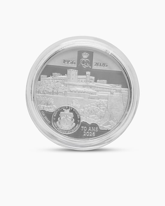 Produktabbildung für Silbermünze Grace Kelly & Rainier III. 70. Hochzeitstag