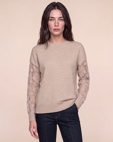 Produktabbildung für Pullover mit Spitzenärmeln