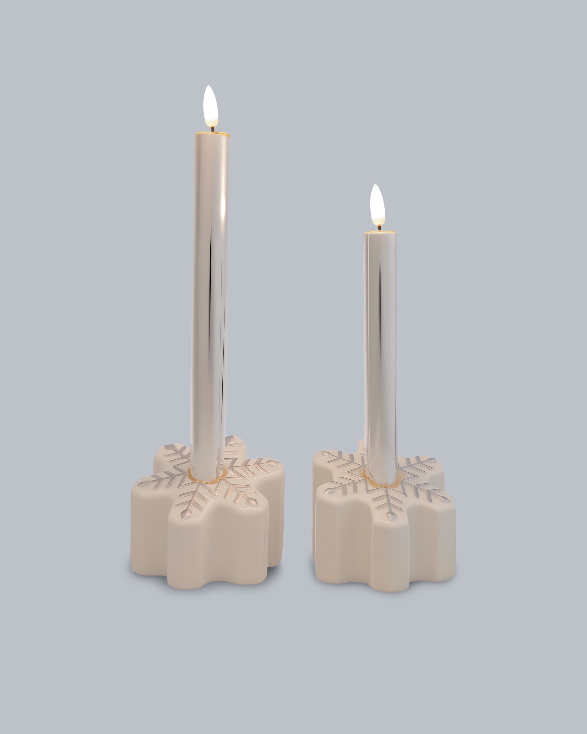 Produktabbildung für Kerzenständer-Set "Schneeflocke", 2tlg.