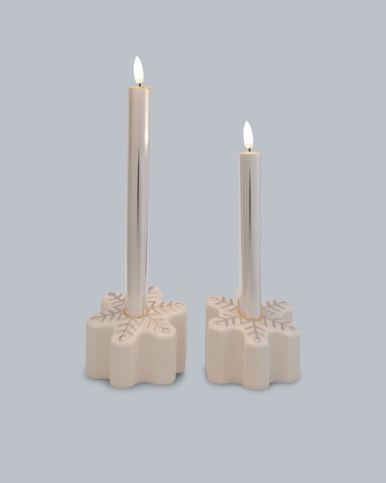 Produktabbildung für Kerzenständer-Set "Schneeflocke", 2tlg.