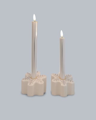 Produktabbildung 1 für Kerzenständer-Set "Schneeflocke", 2tlg.
