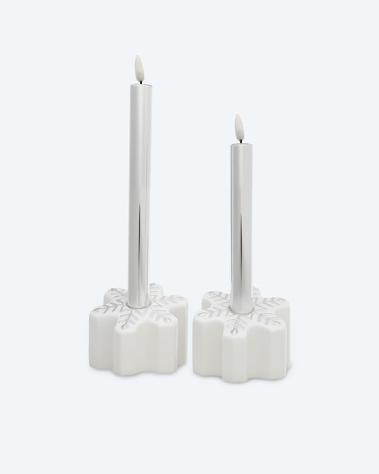 Produktabbildung für Kerzenständer-Set "Schneeflocke", 2tlg.