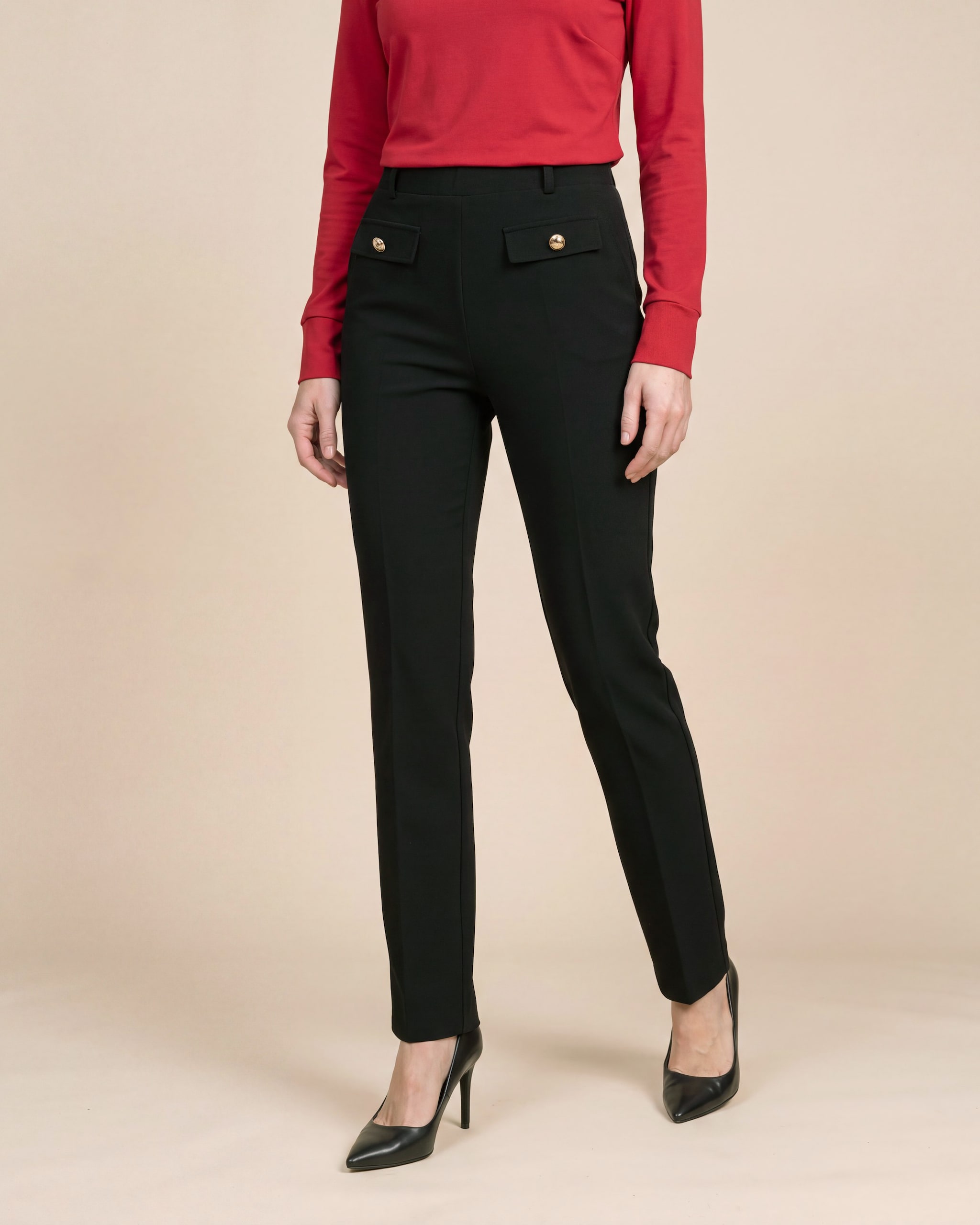 Produktabbildung für Straight Leg Hose aus Crepe