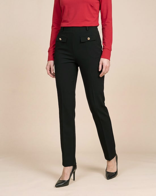 Produktabbildung für Straight Leg Hose aus Crepe