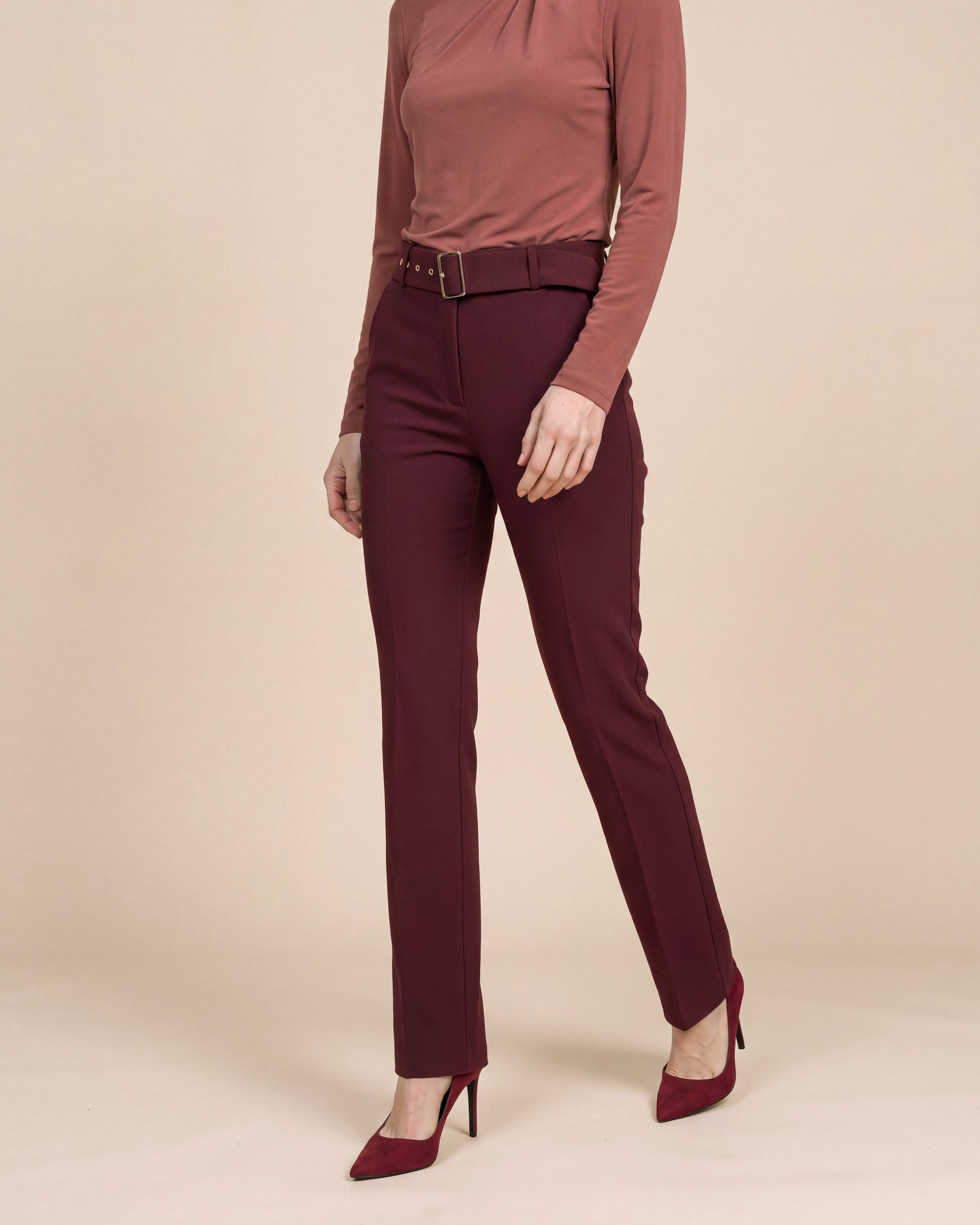 Produktabbildung für Straight Leg Hose mit Gürtel