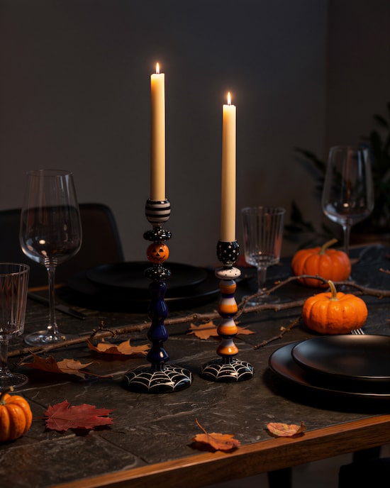 Produktabbildung für Stabkerzenhalter "Halloween", 2tlg.