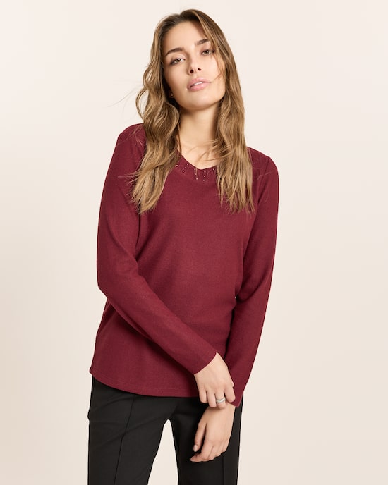 Produktabbildung für Shirt in Strickoptik
