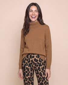 Produktabbildung für Pullover mit breitem Rollkragen