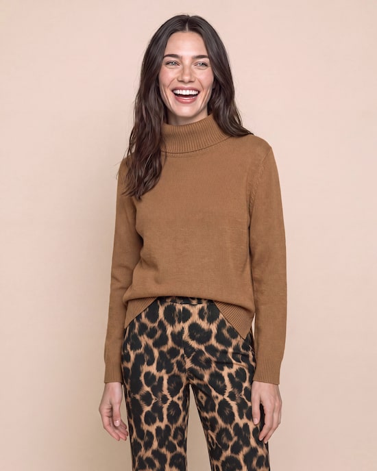 Produktabbildung für Pullover mit breitem Rollkragen