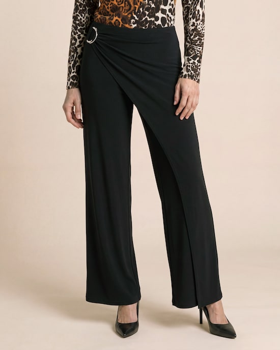 Produktabbildung für Wide Leg Jerseyhose mit Zierschnalle
