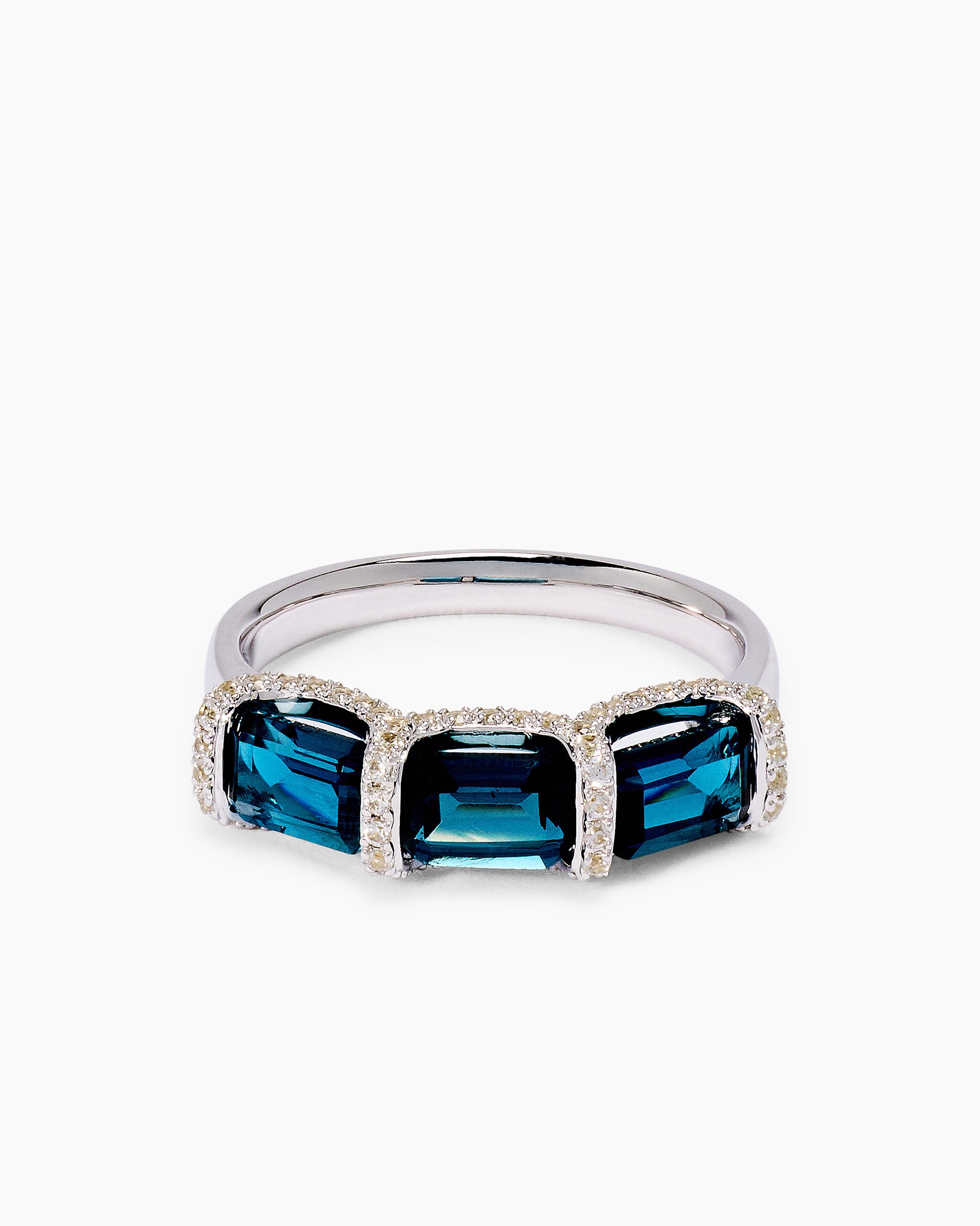 Produktabbildung für Ring mit Blautopas & Zirkon