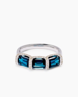 Produktabbildung für Ring mit Blautopas & Zirkon