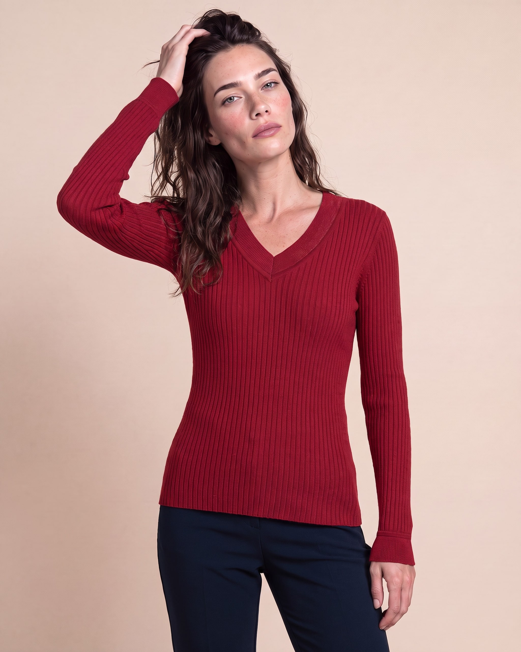 Produktabbildung für Pullover mit Rüschenkante