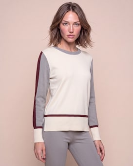 Produktabbildung für Strickpullover tricolor
