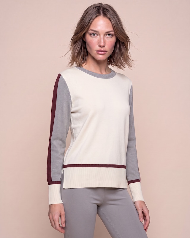Produktabbildung für Strickpullover tricolor