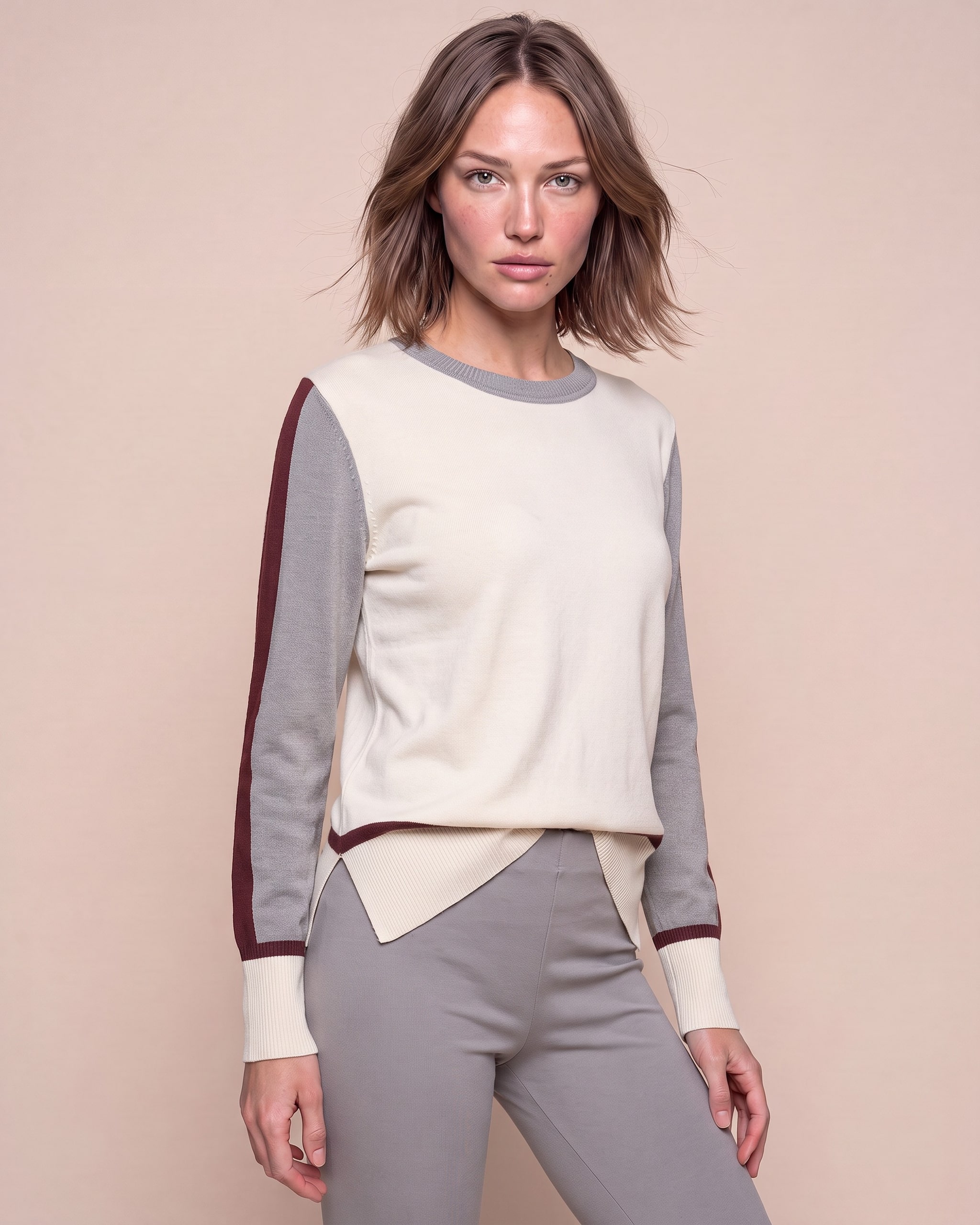 Produktabbildung für Strickpullover tricolor