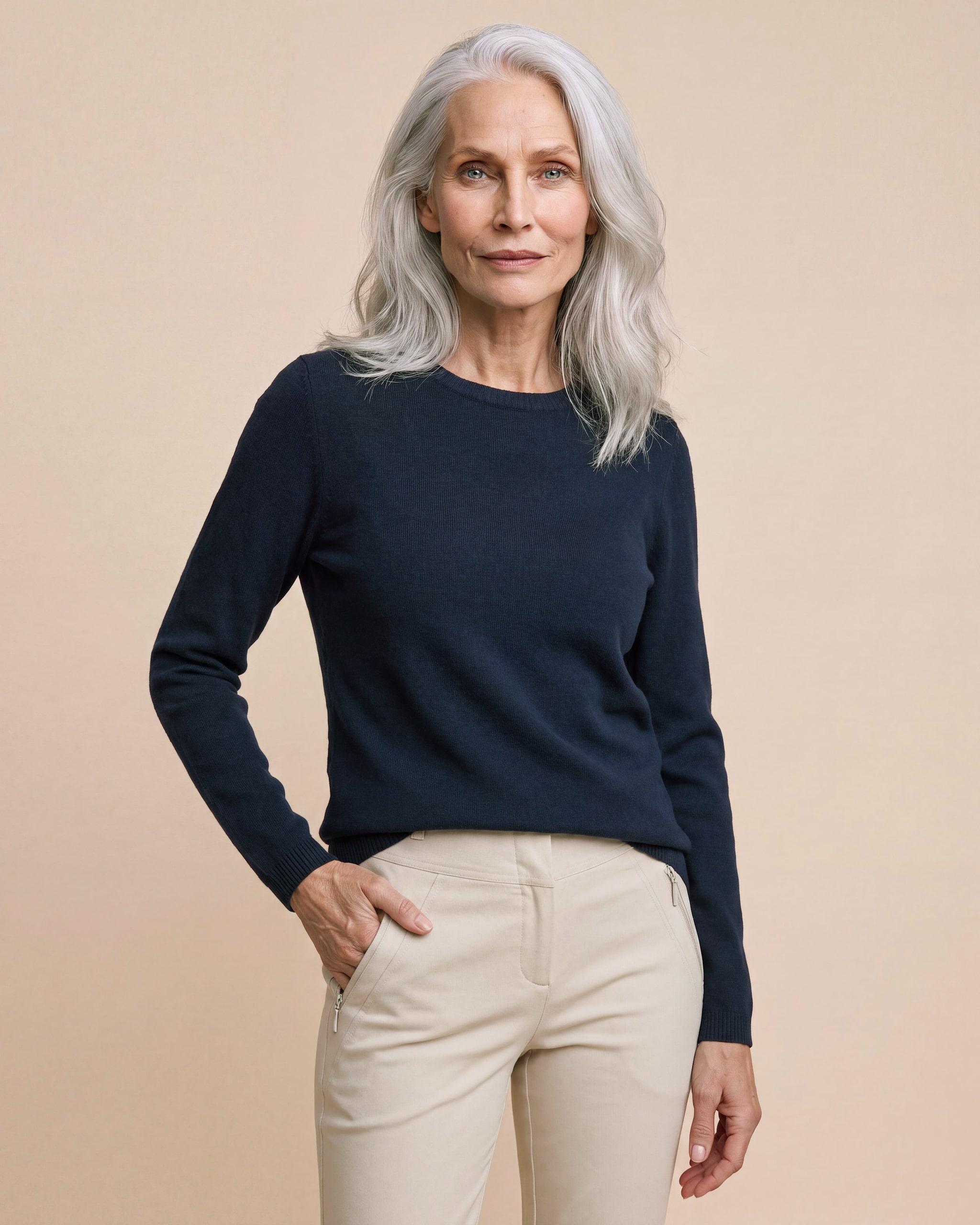Produktabbildung für Pullover mercerisierter Woll-Anteil
