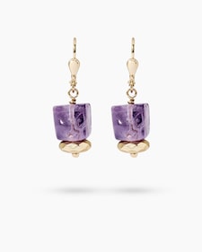 Produktabbildung für Ohrhänger mit Amethyst & Hämatit
