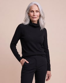 Produktabbildung für Rollkragen-Pullover mit mercerisiertem Woll-Anteil