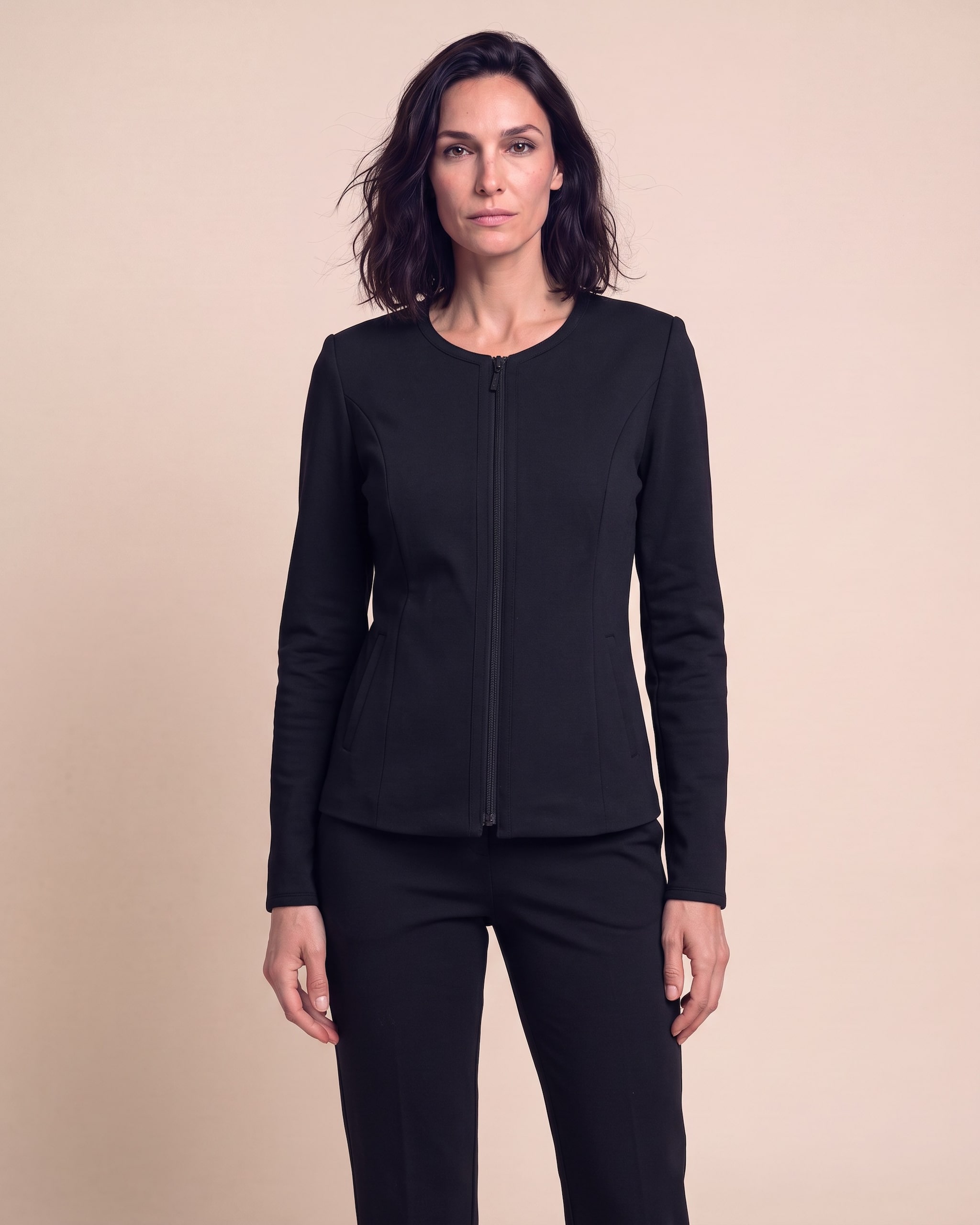 Produktabbildung für Jacke Jersey Deluxe mit Kontrast-Einfassung