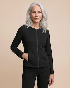 Produktabbildung für Jacke Jersey Deluxe mit Kontrast-Einfassung