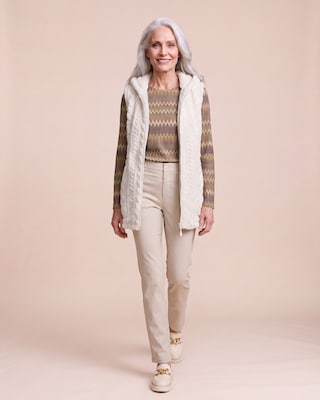 Produktabbildung 2 für Long-Flauschweste mit Struktur