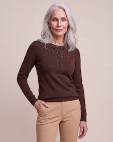 Produktabbildung für Pullover mit Glitzer-Deko