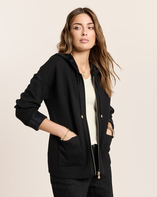 Produktabbildung für Flauschcardigan mit Reißverschluss