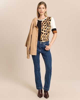 Produktabbildung 3 für Shirt mit Streifen und Leoprint