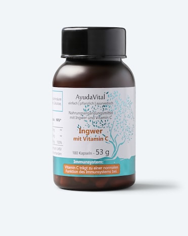 Produktabbildung für Ingwer mit Vitamin C, 180 Kps.