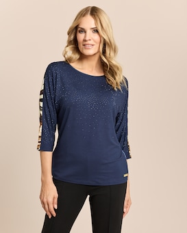 Produktabbildung für Shirt mit Exklusivdruck und Strass