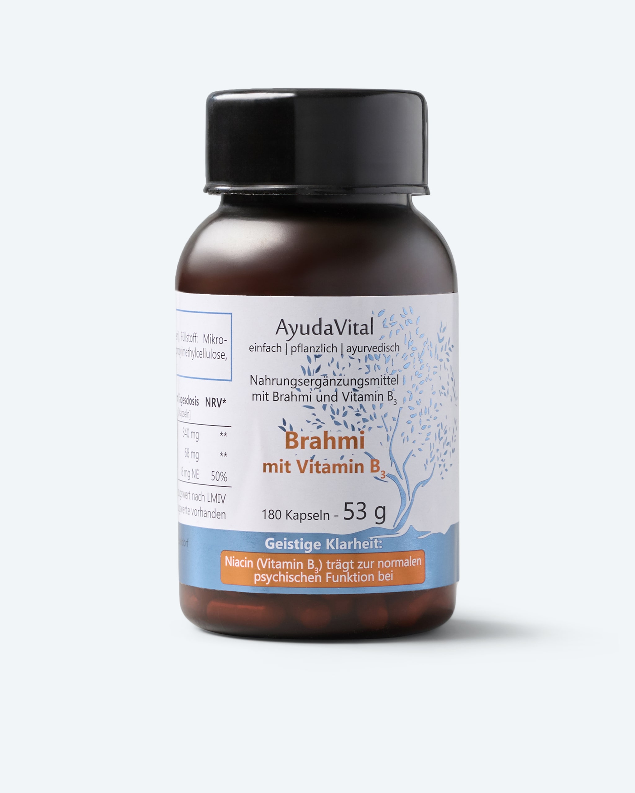 Produktabbildung für Brahmi mit Vitamin B3, 180 Kps.
