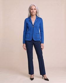 Produktabbildung für Strickblazer mit Kontrasteinfassung