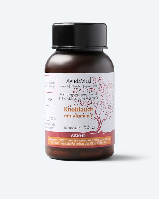 Produktabbildung für Knoblauch mit Vitamin C, 180 Kps.