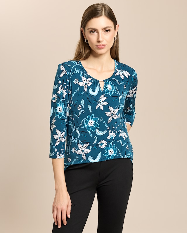 Shirt mit Blumen in Paisleyoptik