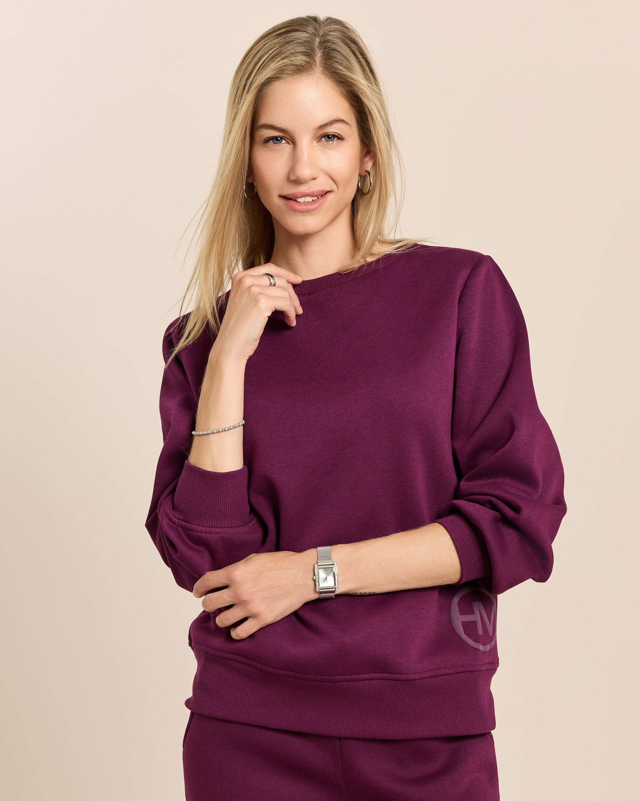 Produktabbildung für Sweatshirt mit Logo-Druck