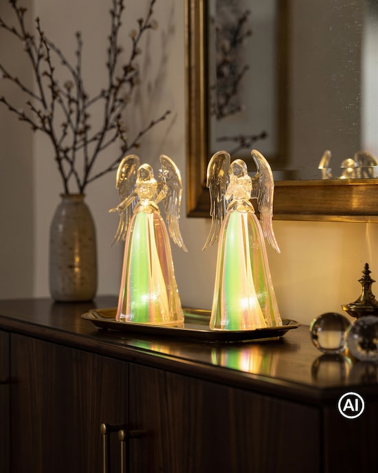 Produktabbildung für LED-Weihnachtsengel, 2tlg.
