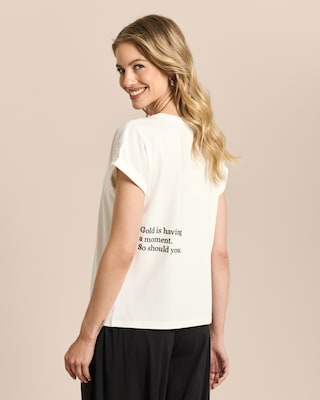 Produktabbildung 4 für T-Shirt mit Ärmeldetail und Print