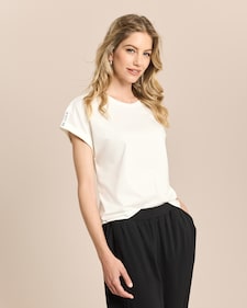 Produktabbildung für T-Shirt mit Ärmeldetail und Print