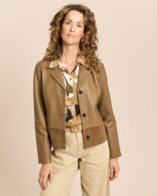 Produktabbildung für Jacke mit Ledermix