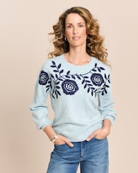 Produktabbildung für Pullover mit großen Blumen