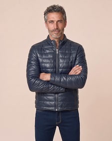 Produktabbildung für Lederjacke in Steppoptik