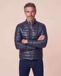 Produktabbildung für Lederjacke in Steppoptik