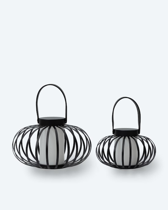 Produktabbildung für Metalllaternen mit LED-Kerze, 2tlg.