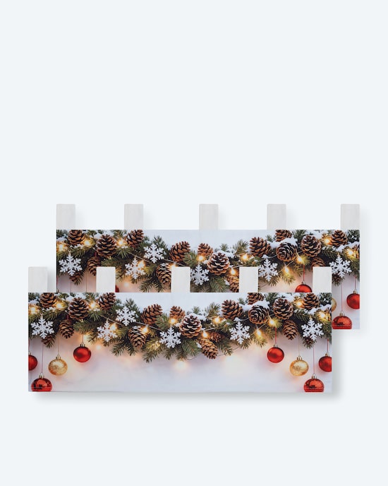 Produktabbildung für LED-Scheibengardinen "Weihnachten", 2tlg.